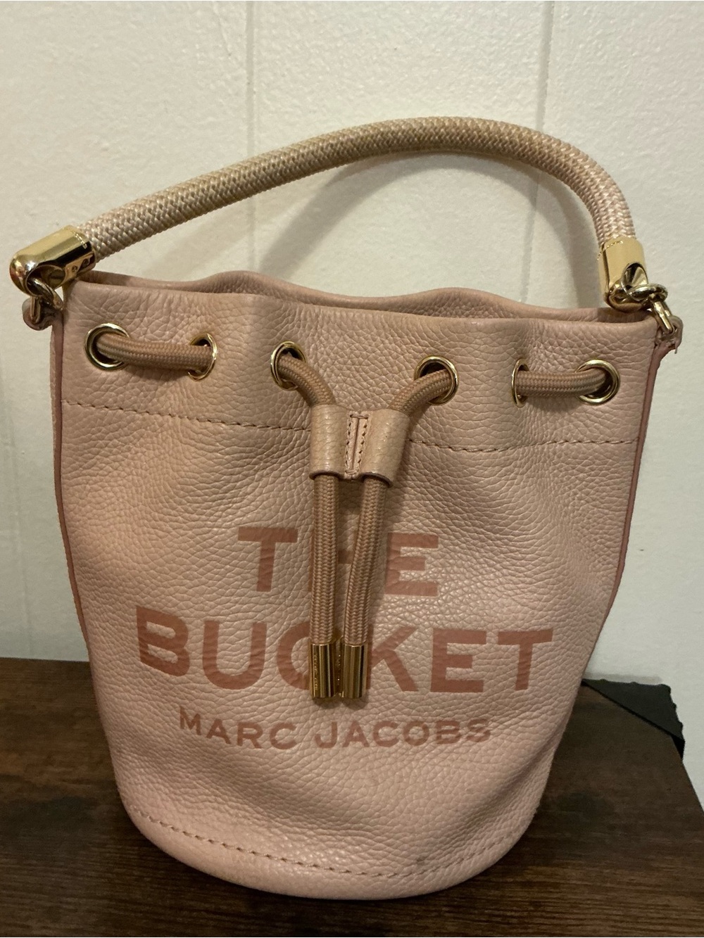 Rare Leather Marc Jacobs Light Pink Rose The Bucket Bag Crossbody Handbag Bag